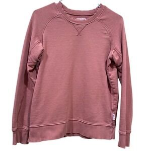 Pact Women's Dusty Rose Crew Neck Sweater Small Organic Cotton